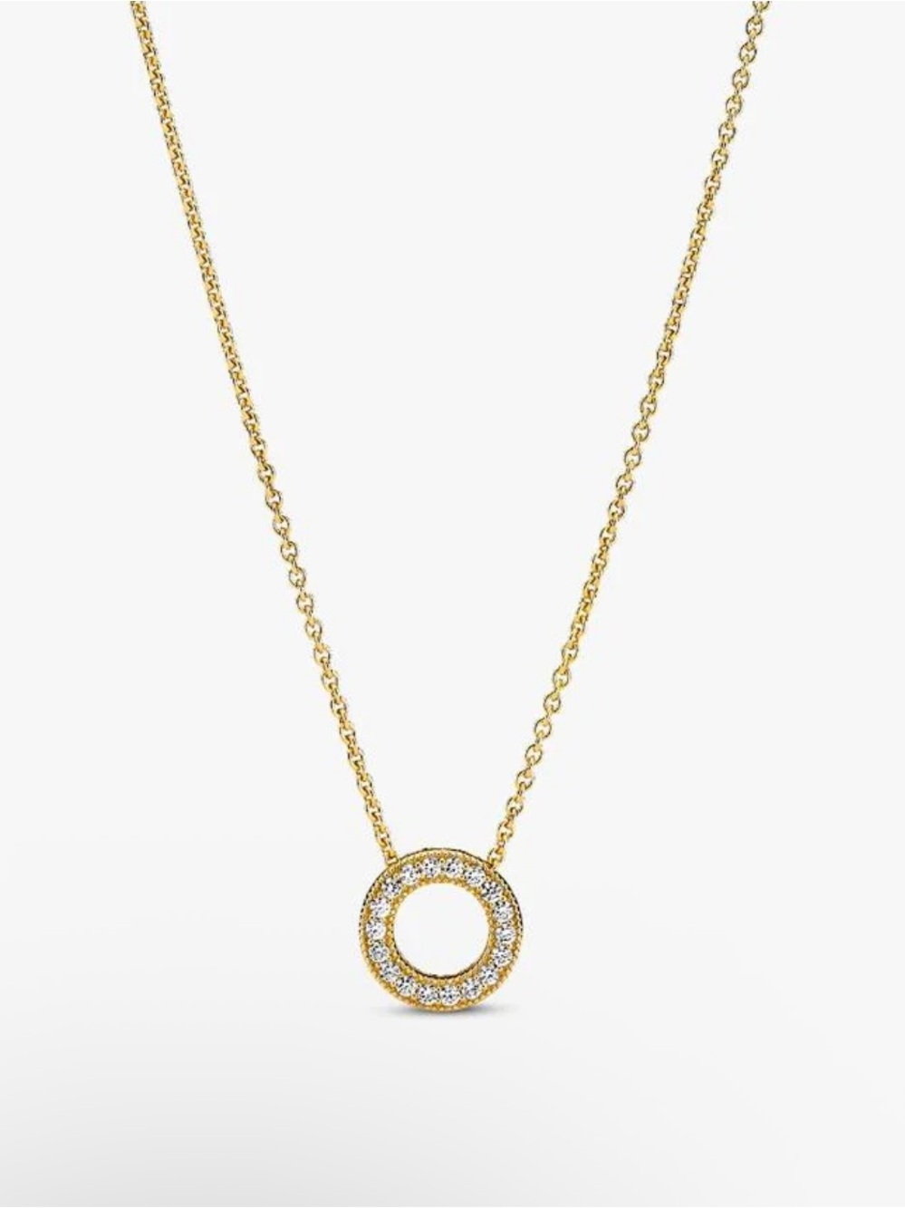 Pandora Logo Pavé Circle Collier Necklace